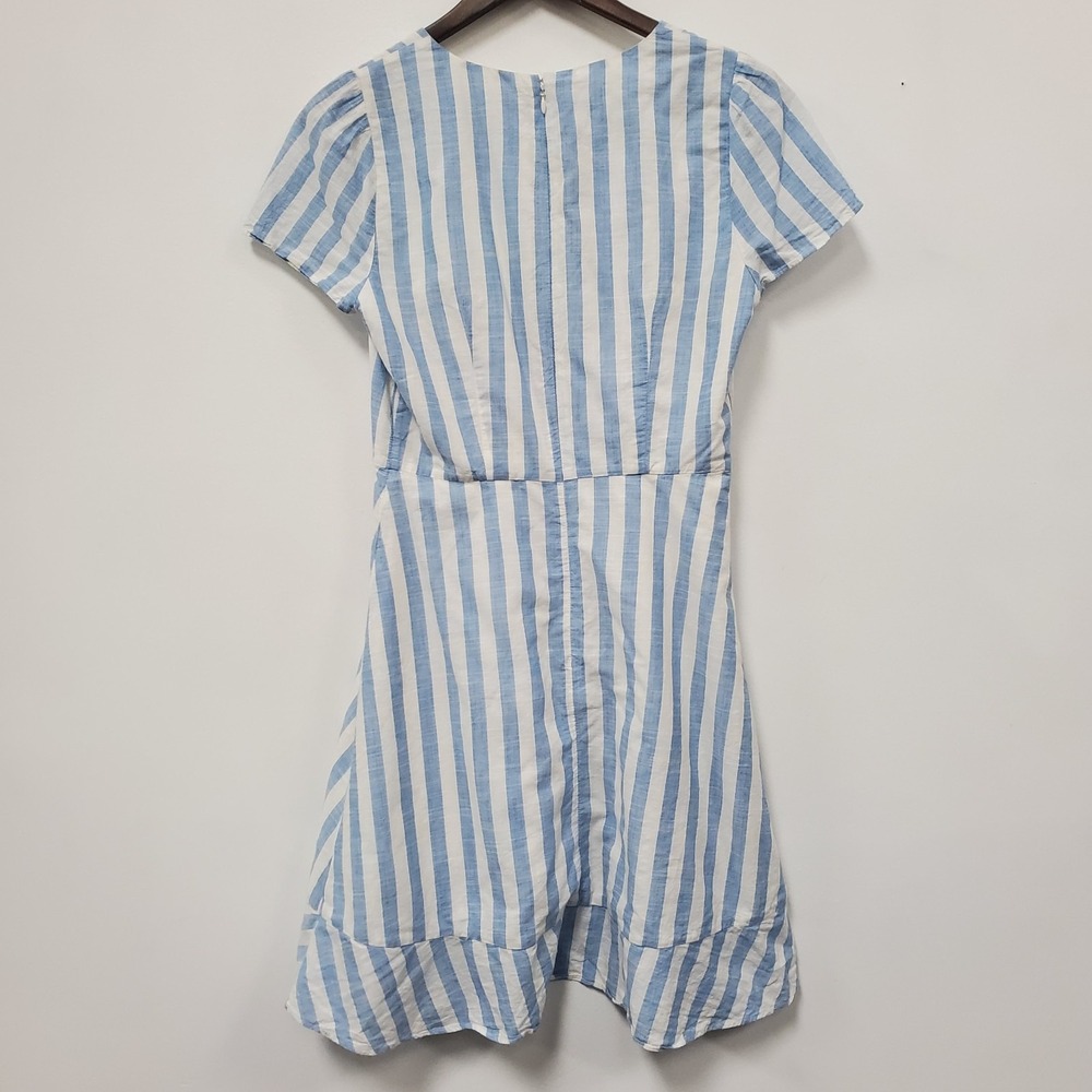 J Crew Striped Nautical Dress Size 2 Old Money Classic Ruffle Preppy Hamptons - Picture 2 of 12